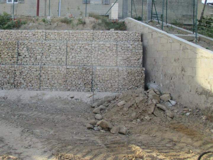 Mur en gabion La Coucourde Valence
